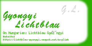 gyongyi lichtblau business card